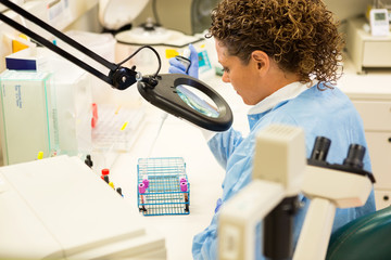 Obraz premium Researcher Working In Laboratory