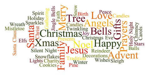 Christmas word cloud