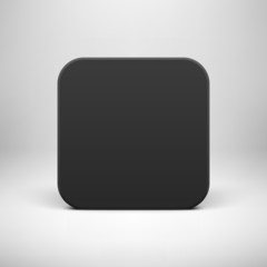 Black Abstract Blank App Icon Template