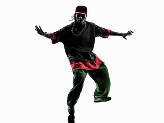hip hop acrobatic break dancer breakdancing young man silhouette