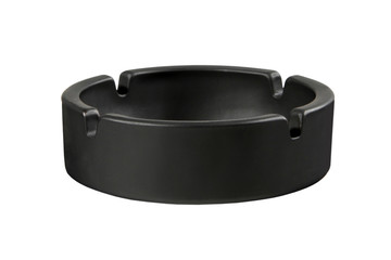 Black ceramic ashtray