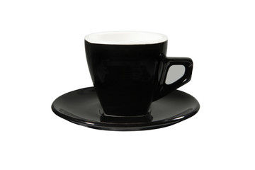 Black tea and coffee cup and saucer