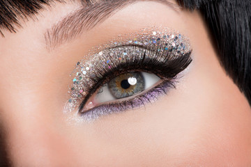 Woman eye with fashion makeup