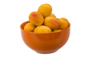 Yellow ripe apricots