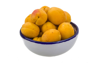 Yellow ripe apricots