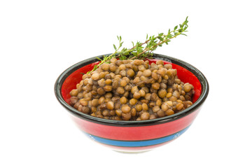 Backed lentils