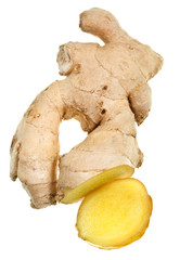 section of fresh ginger root