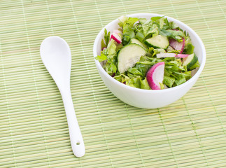 Chopped salad with goat cheese