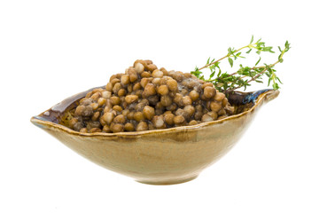Backed lentils