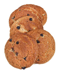 several chocolate chip oatmeal cookies