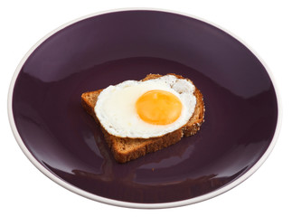 sandwich from fried egg and toast