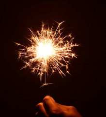 Christmas and newyear party sparkler on black