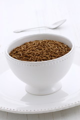 Delicious bran cereal breakfast