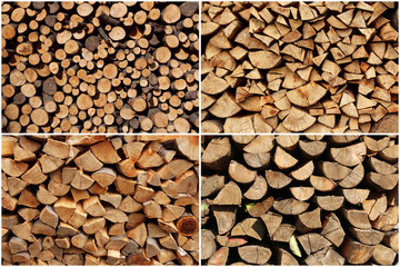 collection of wood logs