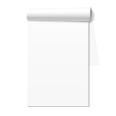 Blank white notepad, notebook - obrazy, fototapety, plakaty