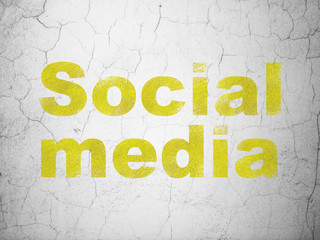 Social media concept: Social Media on wall background