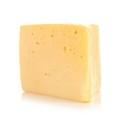 piece of cheese isolated on white