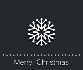 Minimalistic Christmas card. Snowflake