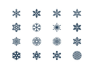 Fototapeta premium Snowflake icons