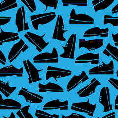men's shoes on seamless pattern
