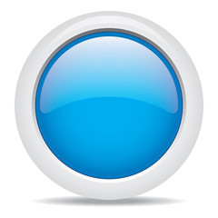 popular blue color web button 3d vector