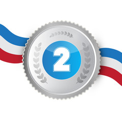 Silver Medal, Award Isolated on White Background