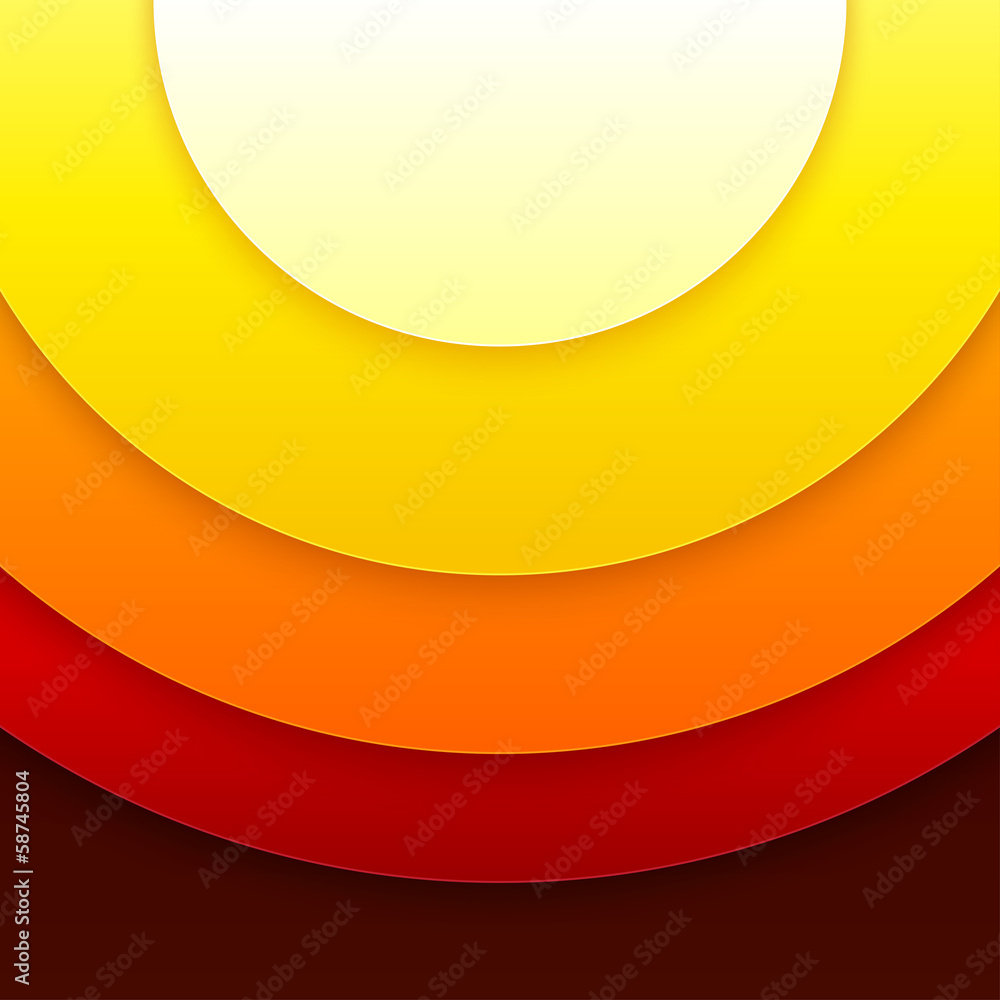 Poster Abstract red and orange circles vector background