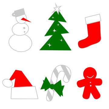 Christmas icons and design elements
