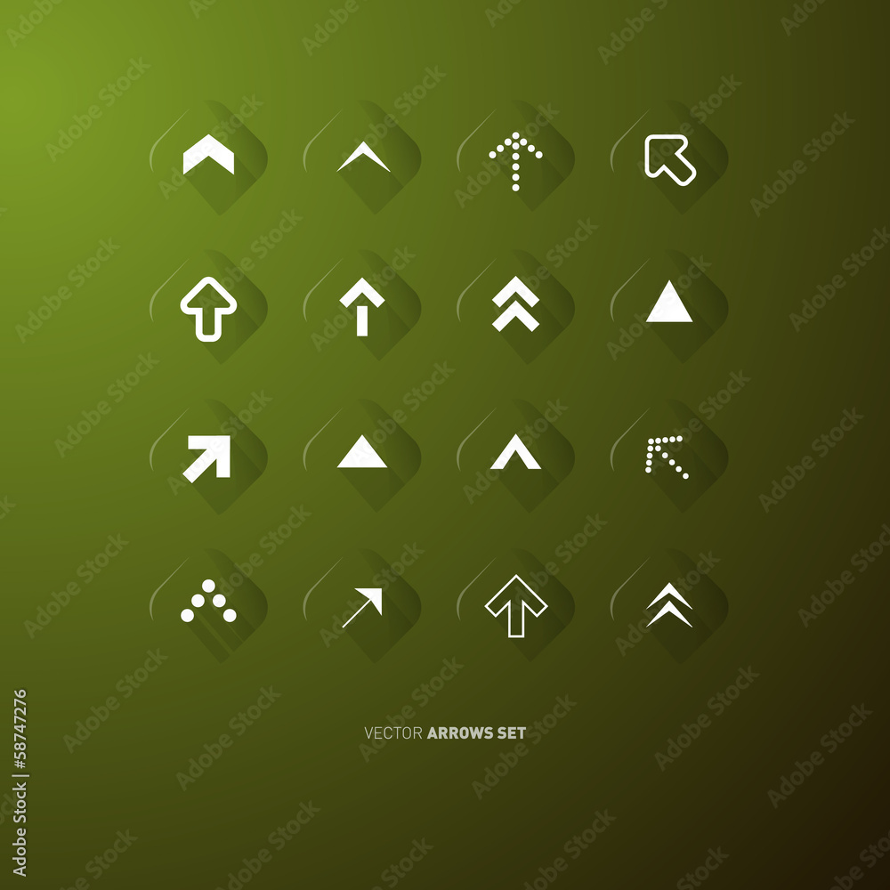 Poster vector arrows buttons set