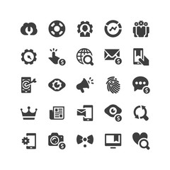 SEO Metaphors Icons Set