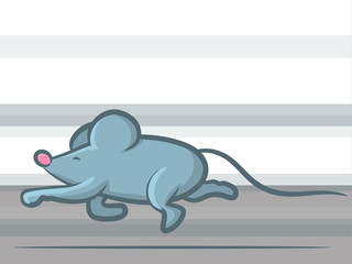 Cartoon Mouse Running Fast