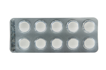 White tablet in pack