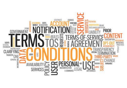 Word Cloud "Terms and Conditions"