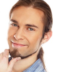 Obraz premium Young handsome man with beard