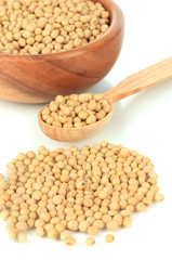 Fototapeta premium Soy beans isolated on white
