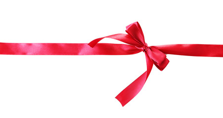 Color gift satin ribbon bow, isolated on white