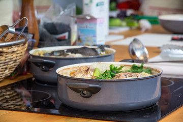 Soup in the saucepan