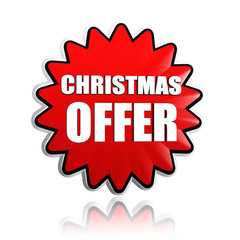 christmas offer in red star banner