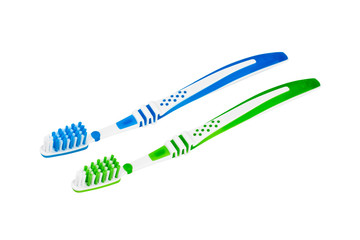 Dental care equipment white background. Morning.