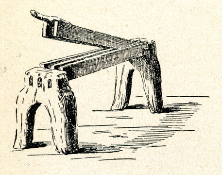 Flax break or brake - device for breaking flax