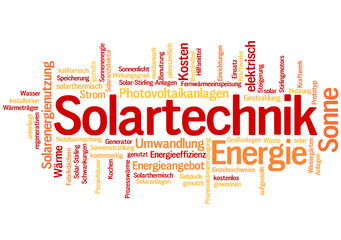 Fototapeta premium Solartechnik (Solaranlage, erneuerbare Energie)