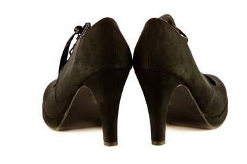  High heel women shoes on white background
