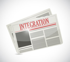 integration newspaper illustration design