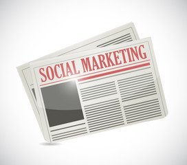social marketing newspaper illustration design