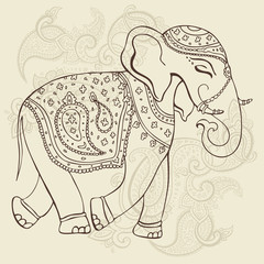 Elephant. Indian style.