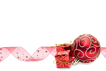 red Christmas baubles