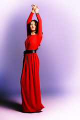 long red dress