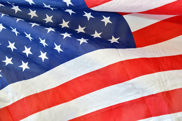American flag crumpled and creased
