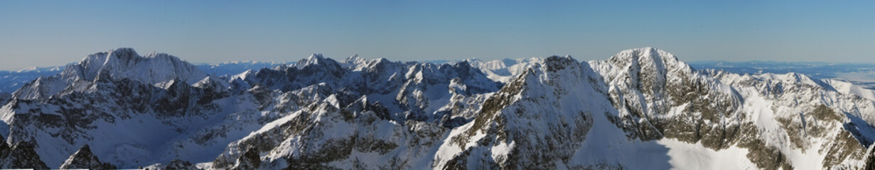 Mountain panorama at winter - Slovakia