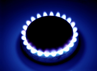 Burning natural gas